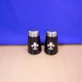 600020SIL-BLK - 2PC. SALT-PEPPER SHAKER BLACK(SIL.)